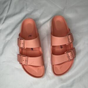 Birkenstock Salmon Rubber Arizona Sandals Size EU38/US7.5 Summer, Spring, Casual